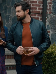 3 Bed 2 Bath 1 Ghost Chris McNally Black Bomber Jacket