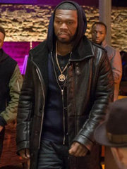 50 Cent Power Series Shearling Leather Jacket