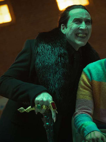 Nicolas Cage Renfield 2023 Black Coat