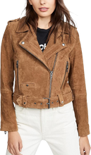 Zipper Suede Jacket Women, Brown