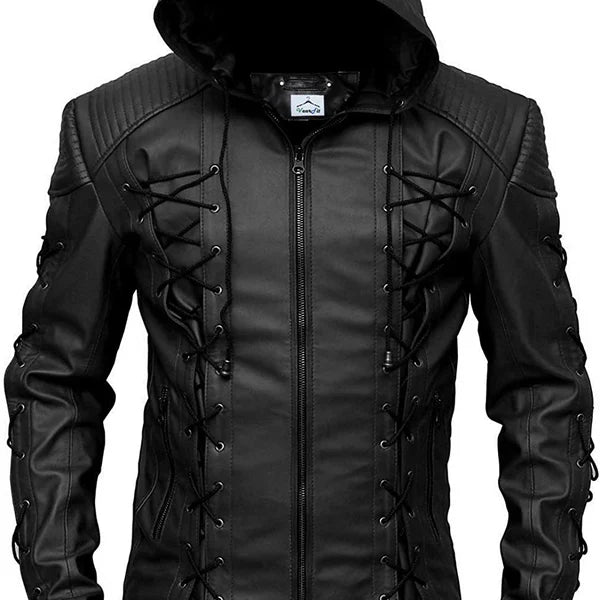 Green Arrow Men's Real Leather Jacket