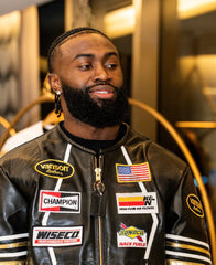 7uice x Vanson Gold Leather Jacket