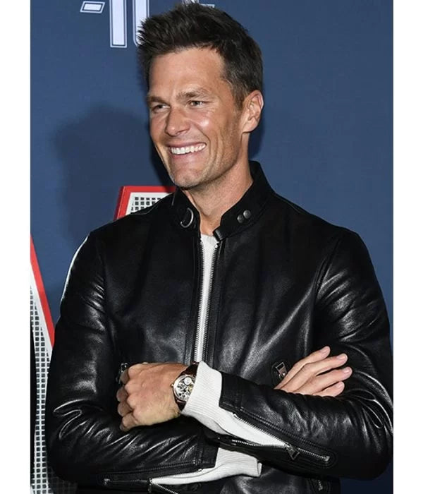 80 for Brady Biker Men’s Tom Brady Leather Jacket