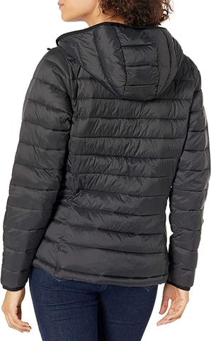 Hooded Puffer Jacket Women, Black