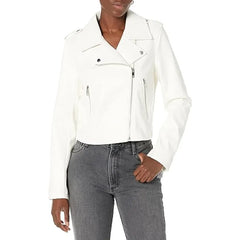 The Drop Heather Leather Moto Jacket