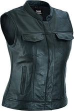 Daniel Smart Leather Vest For Women, Black