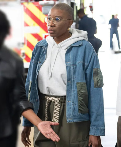 9-1-1 S08 Aisha Hinds Denim Jacket