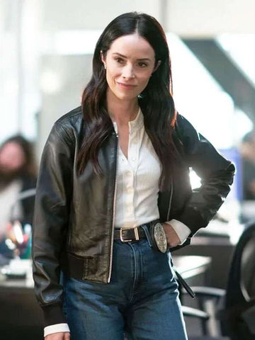 Amber Braeburn 9-1-1 S08 Bomber Leather Jacket