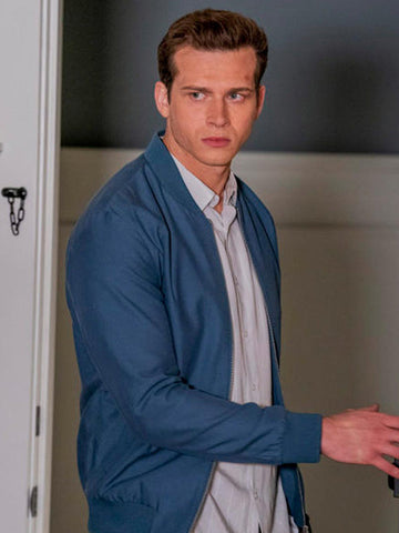9-1-1 Oliver Stark Blue Bomber Jacket