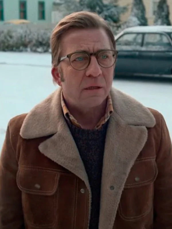 A Christmas Story Christmas Peter Billingsley Shearling Suede Leather Jacket