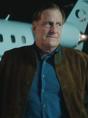 A Man In Full 2024 Jeff Daniels Brown Bomber Jacket
