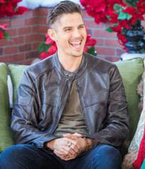 A Veteran Christmas Sean Faris Black Leather Jacket