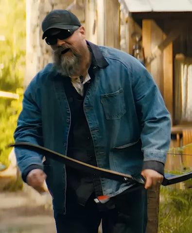 A Working Man David Harbour Blue Denim Jacket