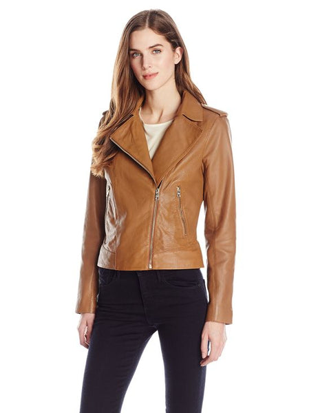 A Bad Moms Christmas Mila Kunis Brown Leather Jacket
