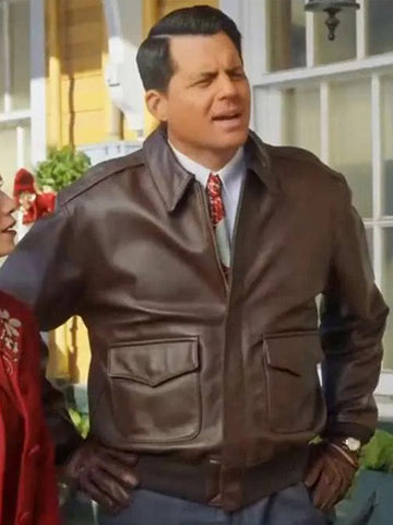 A Biltmore Christmas Kristoffer Polaha Brown Jacket