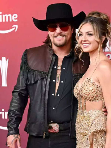 Gavin Adcock ACM Awards  Fringe Leather Jacket