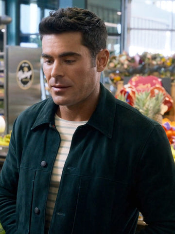 A Family Affair 2024 Zac Efron Suede Leather Jacket