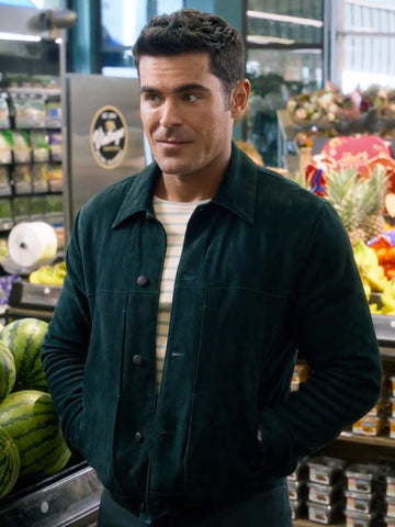 A Family Affair 2024 Zac Efron Suede Leather Jacket