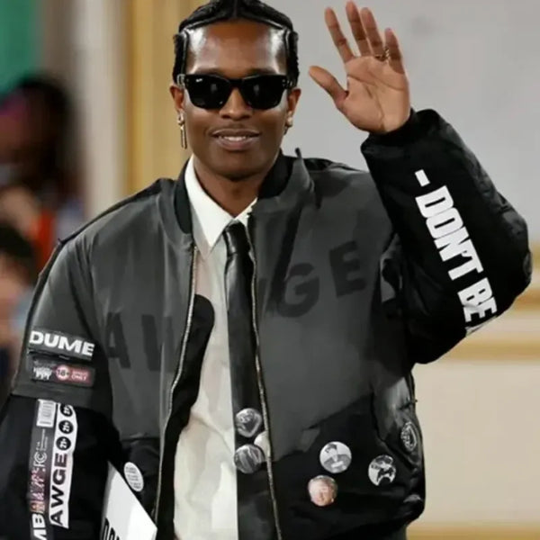 ASAP Rocky Paris Fashion Week Black Jacket