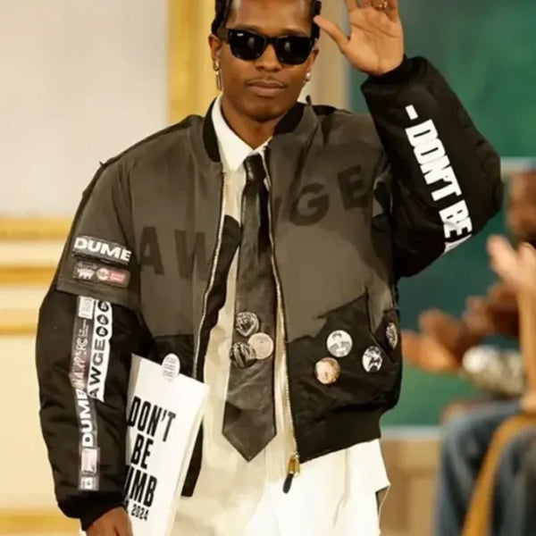 ASAP Rocky Paris Fashion Week Black Jacket