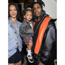 ASAP Rocky Paris Fashion Week 2025 Black Leather Jacket