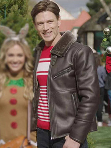 A Very Charming Christmas Town Jon Prescott Leather Jacket