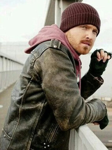 Aaron Paul Better Call Saul Black Leather Jacket