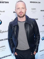 Aaron Paul Breaking Bad Black Leather Jacket
