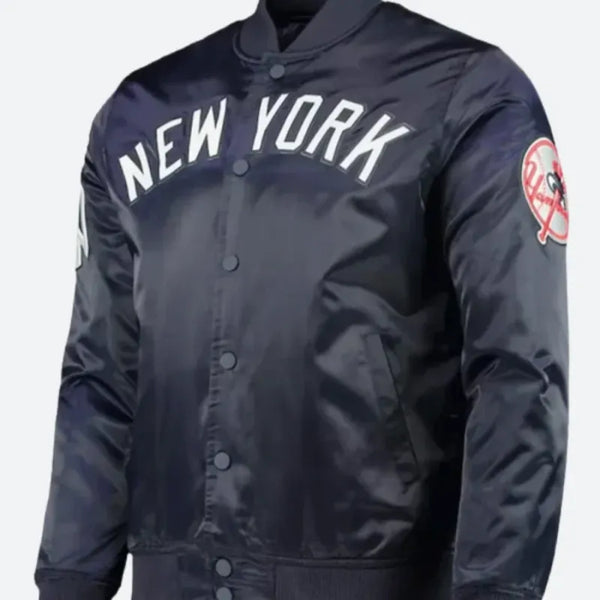 Aaron Tveit Yankees Blue Varsity Jacket