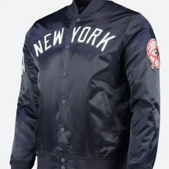 Aaron Tveit Yankees Blue Varsity Jacket