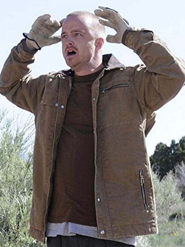 Aaron Paul TV Series Breaking Bad Brown Cotton Jacket