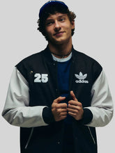 Adidas Kimi Antonelli Class of 2025 Varsity Jacket – Black & White Wool and Leather