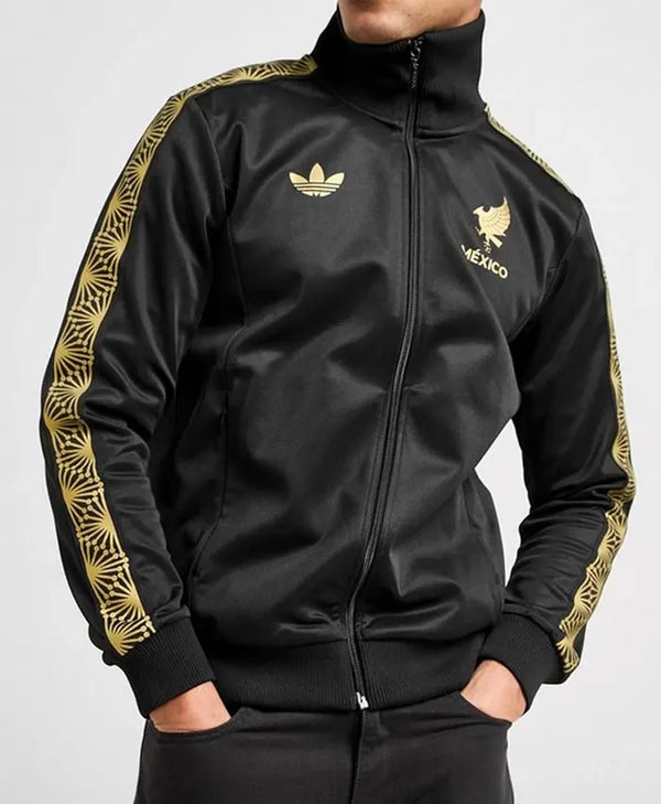 Mexico Adidas Black and Gold Jacket