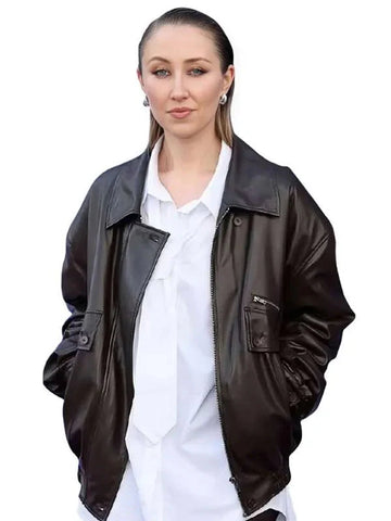 Adolescence 2025 Erin Doherty Black Leather Jacket