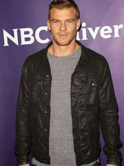 Alan Ritchson NBC Universal Black Leather Jacket