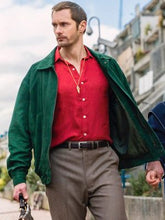 Alexander Skarsgård TV Series The Little Drummer Girl Suede Leather Jacket