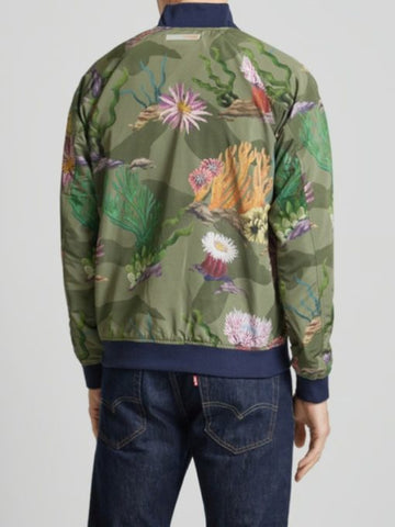 All American S7 Green Printed Bomber Jacket