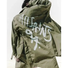 All Saints Milla Relaxed Fit Printed Parka Cotton Jacket