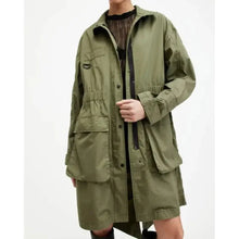 All Saints Milla Relaxed Fit Printed Parka Cotton Jacket