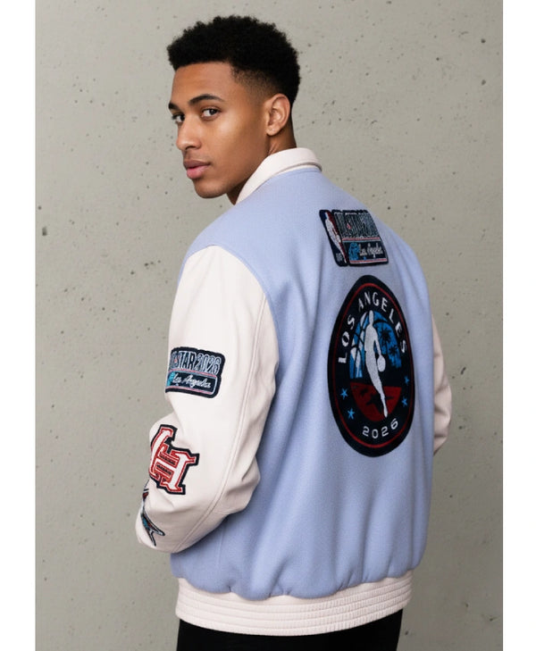 NBA All-Star 2026 Wool and Leather Varsity Jacket