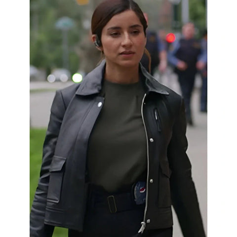 Supinder Wraich Allegiance S2 Black Cropped Leather Jacket
