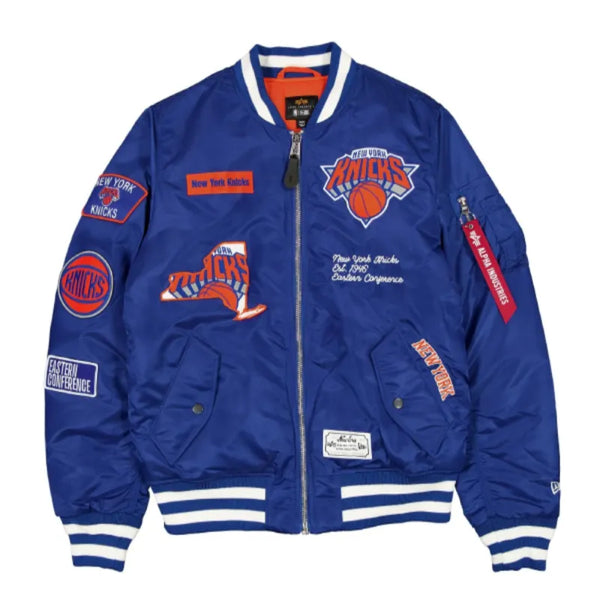 New York Knicks MA-1 Blue Bomber Jacket