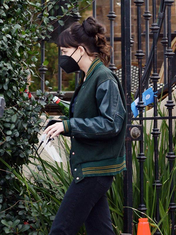 Am I OK Lucy Green Varsity Jacket