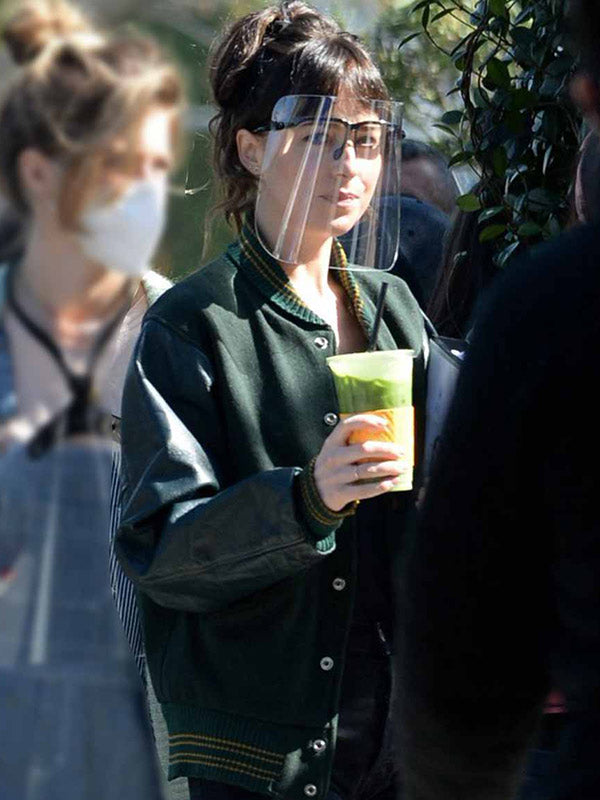Am I OK Lucy Green Varsity Jacket