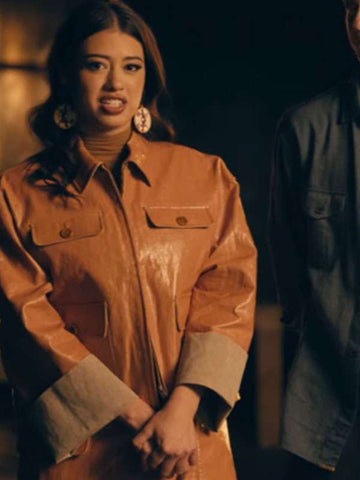 Novocaine Amber Midthunder Brown Leather Jacket