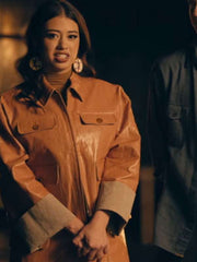 Novocaine Amber Midthunder Brown Leather Jacket