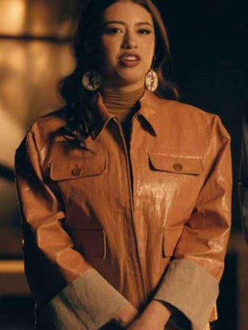 Novocaine Amber Midthunder Brown Leather Jacket