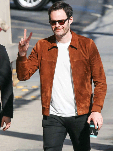 Bill Hader Suede Leather Jacket