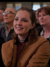 Amy Forsyth Coda Brown Bomber Jacket