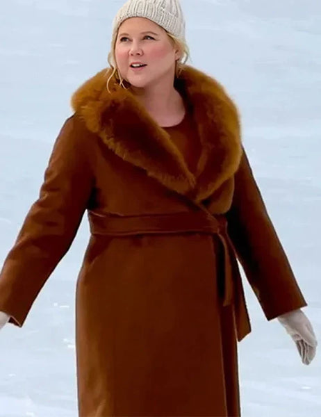 Amy Schumer Kinda Pregnant Shearling Coat